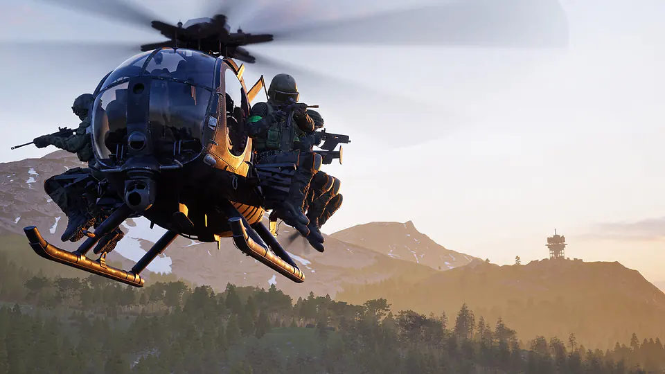 WARDOGS soldiers boarding a helicopter for battlefield transport